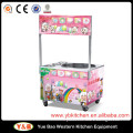 Commercial gas cotton candy floss machine with wheels